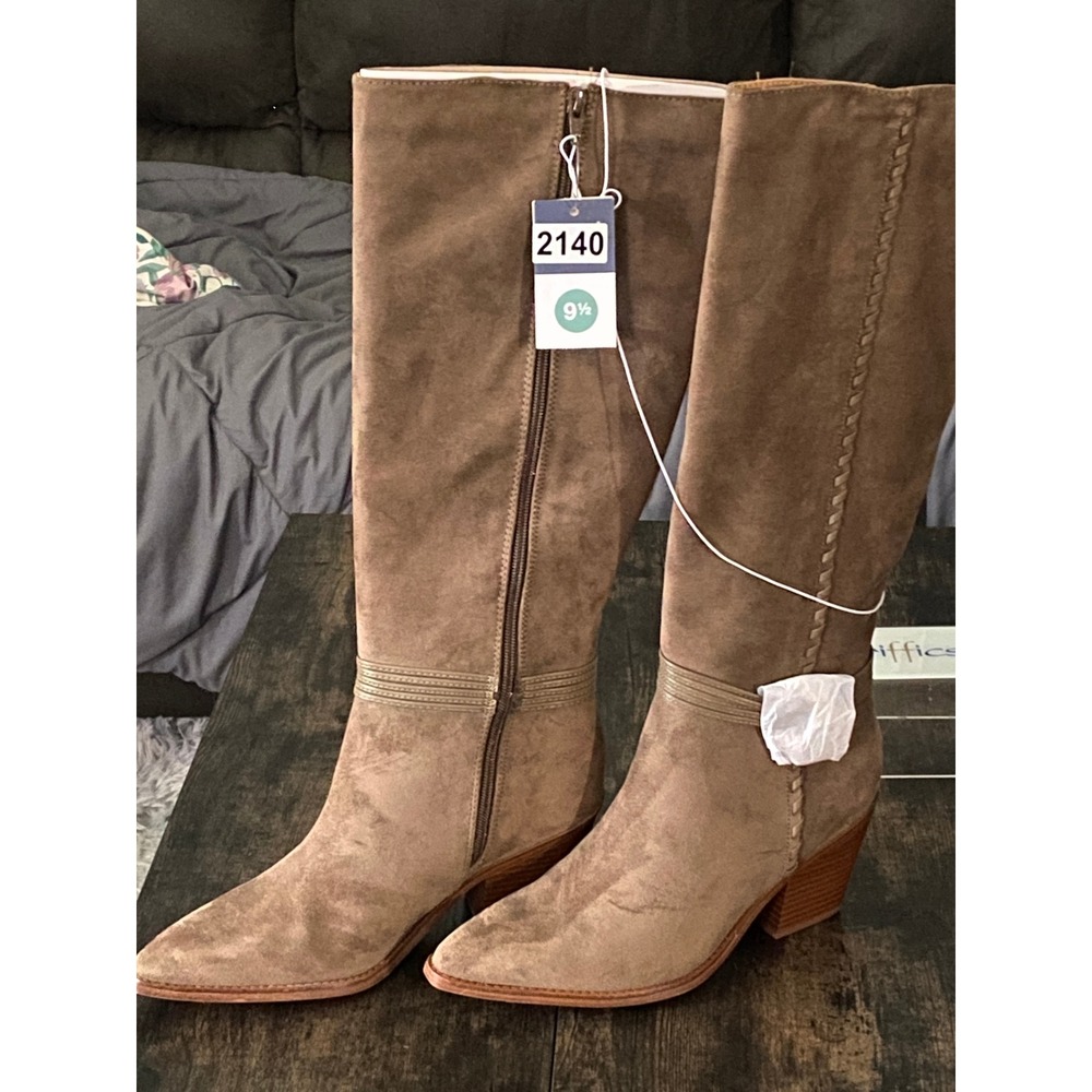 Women's Rio Whip Stitch Tall Boots Universal Thread Dark Taupe 9.5 New With Tags - Picture 6 of 6